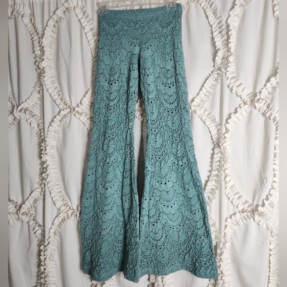 Nightcap X Free People Spanish Bells Seafoam Green Lace Sz 1 XS/S - Picture 2 of 5
